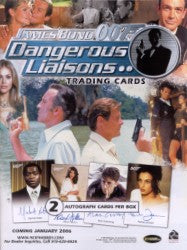 James Bond Dangerous Liaisons Trading Card Sell Sheet