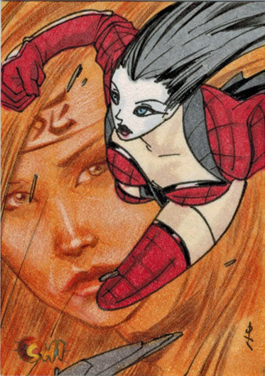 Shi Comic 5finity 2012 & 2019 Sketch Card by Boo Remarkable Re-Marked Huy Truong