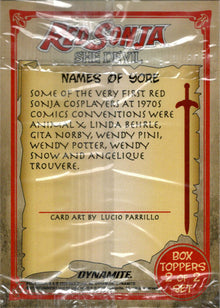 Dynamite 2021 Red Sonja She-Devil Factory Sealed Two Card Box Topper Set