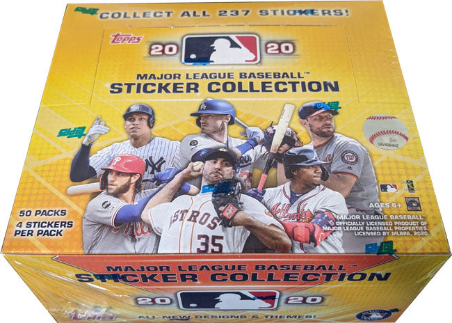 Topps 2020 MLB Baseball Sticker Collection Factory Sealed Box with 50 Packs