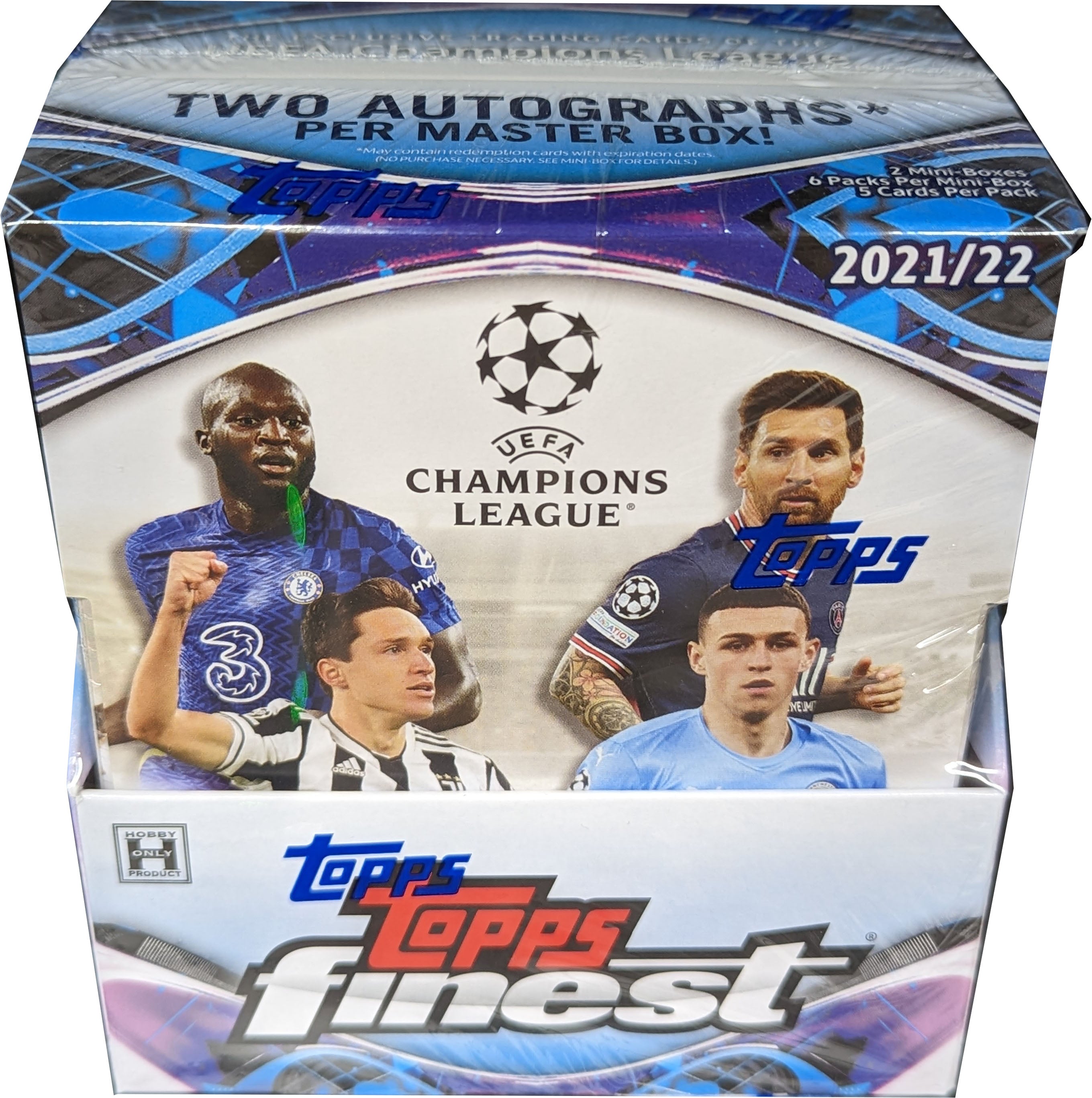 Topps 2021-22 Finest UEFA Champions League Soccer Hobby Master Box