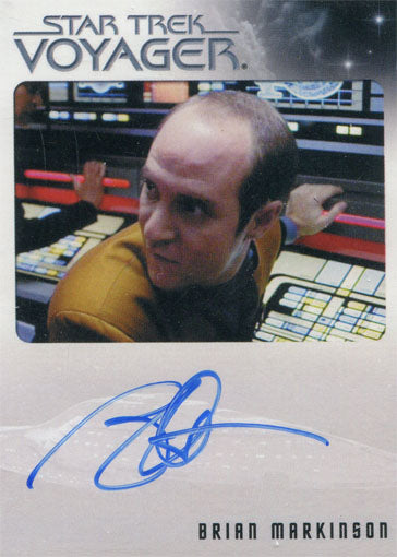 Star Trek Voyager Heroes & Villains Autograph Card Brian Markinson Peter Durst