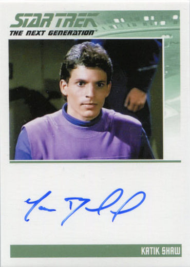 Star Trek TNG Portfolio Prints S1 Autograph Card Marc Buckland as Katik Shaw