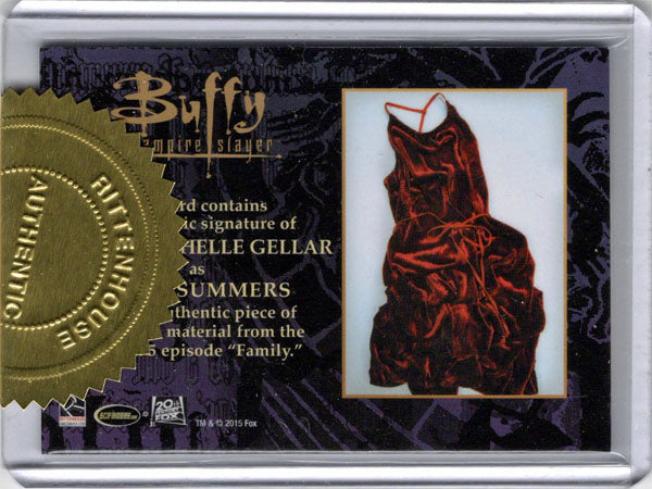 Buffy Ultimate Collectors Series 2 Autograph Wardrobe Card Sarah Michelle Gellar