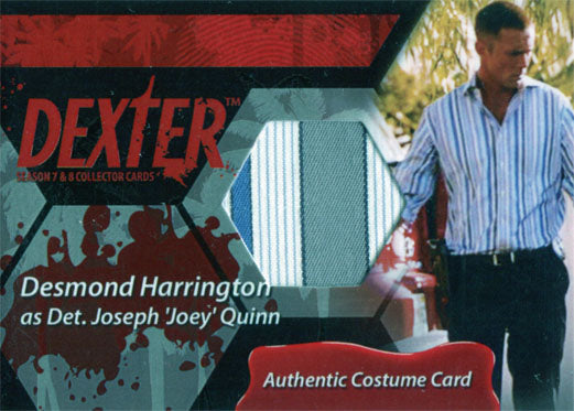 Dexter Seasons 7 & 8 Costume Wardrobe Card C10 Desmond Harrington Joey Quinn V1