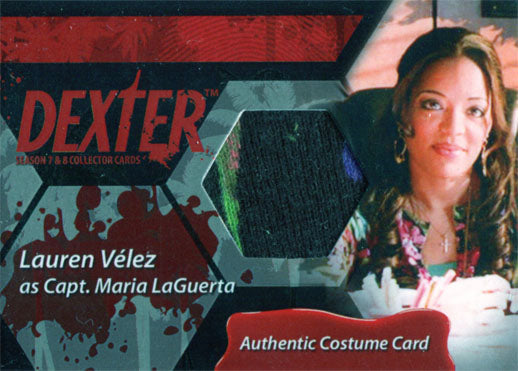 Dexter Seasons 7 & 8 Costume Wardrobe Card C11 Laura Velez Capt. Maria LaGuerta
