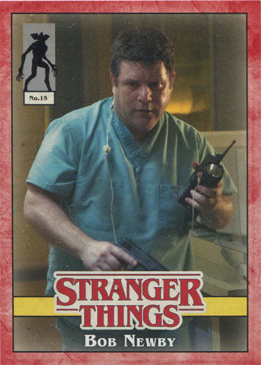Stranger Things Upside Down Character Red Parallel Card 15 Bob Newby 36/50