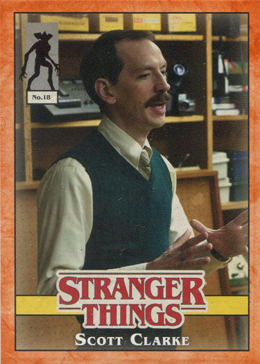 Stranger Things Upside Down Character Orange Parallel Card 18 Scott Clarke 41/99