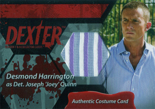 Dexter Seasons 7 & 8 Costume Wardrobe Card C20 Desmond Harrington Joey Quinn V1