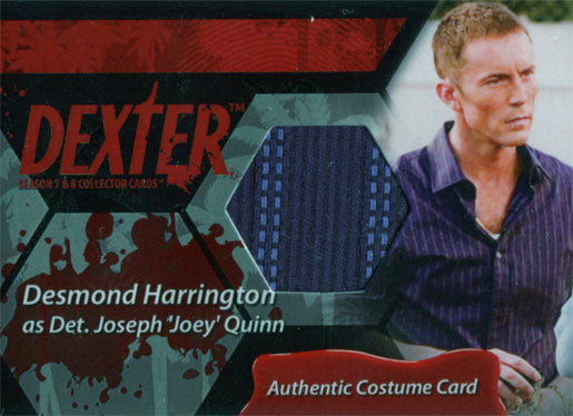 Dexter Seasons 7 & 8 Costume Wardrobe Card C22 Desmond Harrington Joey Quinn V1