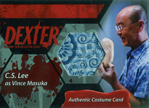 Dexter Seasons 7 & 8 Costume Wardrobe Card C3 C.S. Lee as Vince Masuka V1