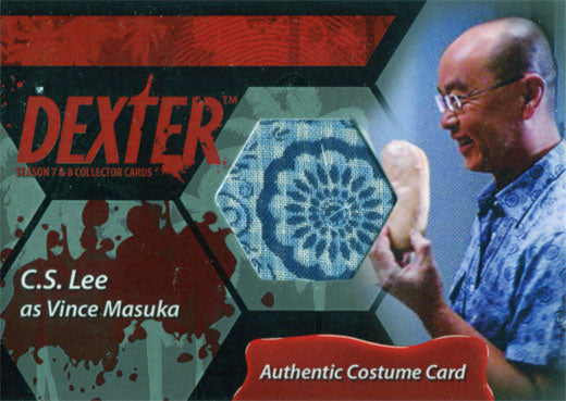 Dexter Seasons 7 & 8 Costume Wardrobe Card C3 C.S. Lee as Vince Masuka V2