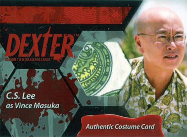 Dexter Seasons 7 & 8 Costume Wardrobe Card C4 C.S. Lee as Vince Masuka Flowers