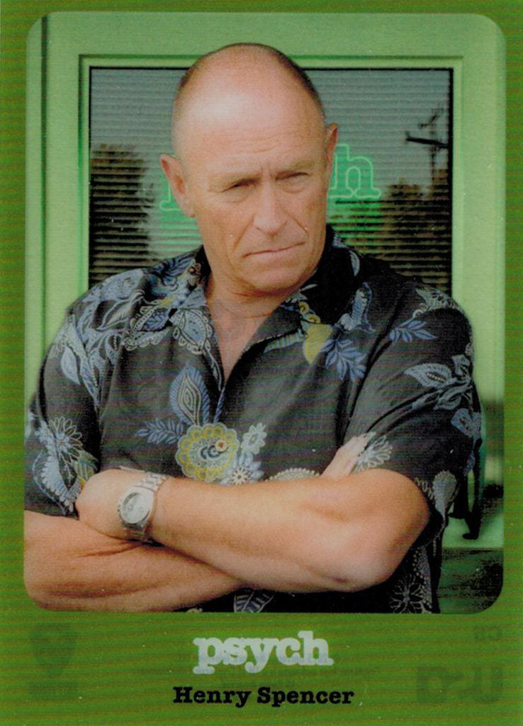 Psych Seasons 5 to 8 Character Bio Card Clear Plastic Acetate C5 Henry Spencer