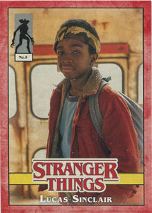 Stranger Things Upside Down Character Red Parallel Card 5 Lucas Sinclair 18/50