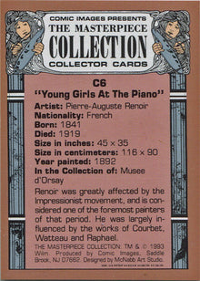 Masterpiece Collection Chromium Chase Card C6 Young Girls At The Piano