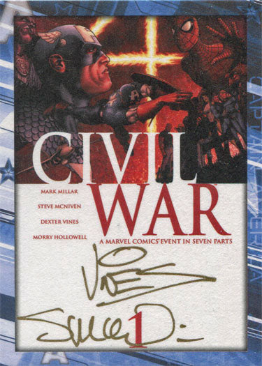 Captain America Movie 2 Winter Soldier Dual Autograph Card CA-MV McNiven & Vines