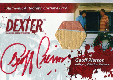 Dexter Seasons 7 & 8 Costume Wardrobe Card CA3 Geoff Pierson Tom Matthews V1