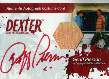 Dexter Seasons 7 & 8 Costume Wardrobe Card CA3 Geoff Pierson Tom Matthews V2