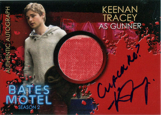Bates Motel Season 2 Autograph Costume Card CAKT Keenan Tracey as Gunner - cc3