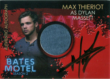 Bates Motel Season 2 Autograph Costume Card CAMT Max Thieriot as Dylan - Black