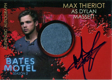 Bates Motel Season 2 Autograph Costume Card CAMT Max Thieriot as Dylan - Blue