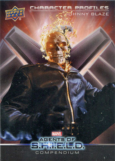 Marvel Agents of SHIELD Compendium Character Profiles Card CB-12 Johnny Blaze