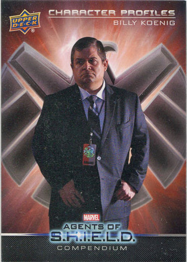 Marvel Agents of SHIELD Compendium Character Profiles Card CB-17 Billy Koenig