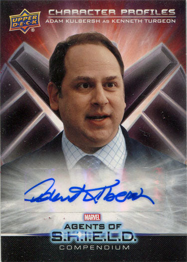 Marvel Agents of SHIELD Compendium Character Autograph Card CB-AK Adam Kulbersh