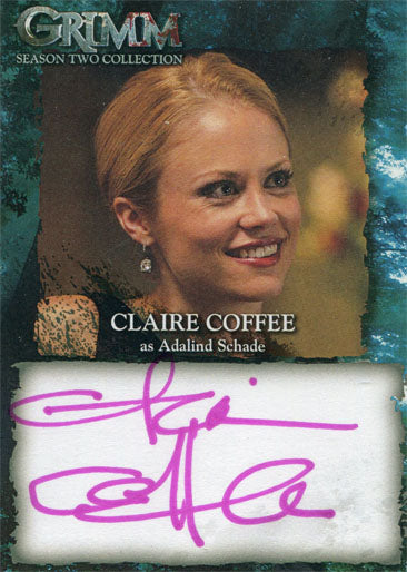 Grimm Season 2 Autograph Card CCA Claire Coffee as Adalind Schade Pink