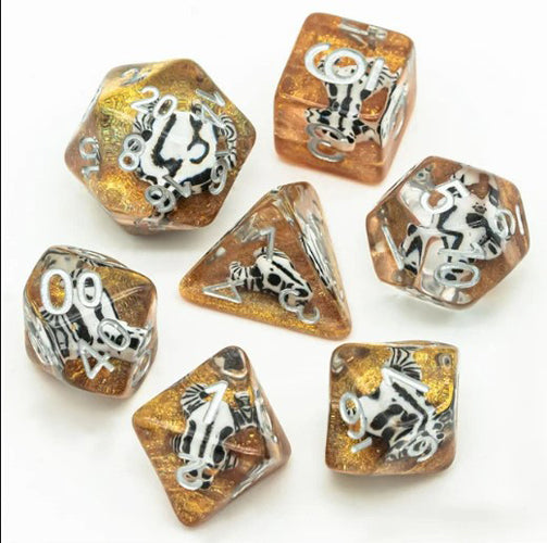 Foam Brain RPG Dice Set - Desert Bull Head