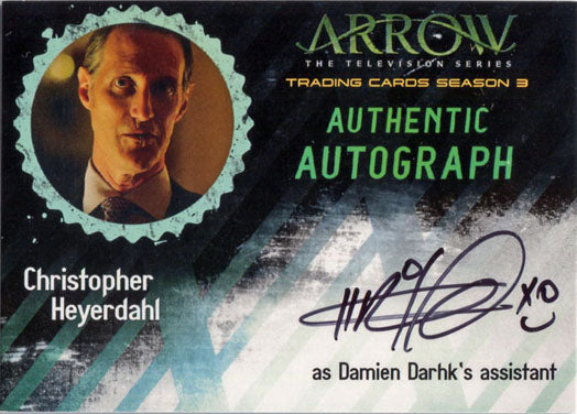 Arrow Season 3 Autograph Card CHE Christopher Heyerdahl as Darhks assistant