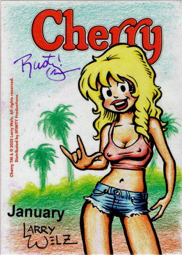 Cherry January 5finity 2023 Sketch Card Rusty Gilligan