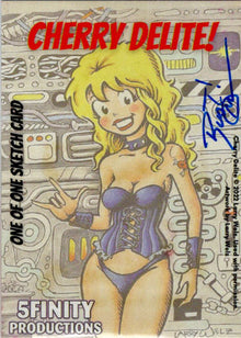 2022 5finity Cherry Delite Sketch Card Rusty Gilligan