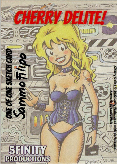 2022 5finity Cherry Delite Sketch Card Sammo Filipo V2