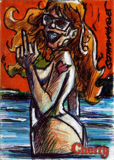 2022 5finity Cherry Delite Sketch Card Serafim Marques