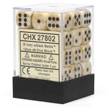Chessex: D6 Marble™ Dice sets- 12mm
