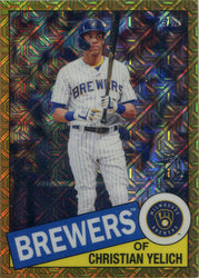Topps Update Baseball 2020 Chrome Silver Gold Parallel Card CPC-50 C. Yelich /50