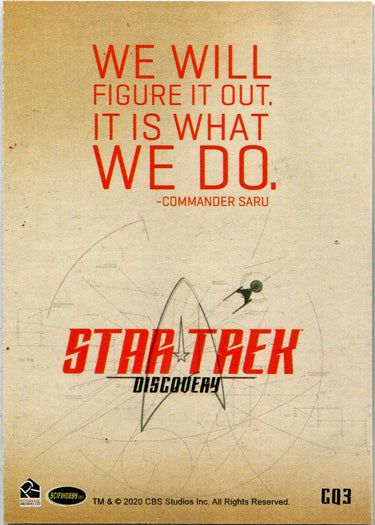 Star Trek Discovery Season 2 Character Quotes Card CQ3 Commander Saru