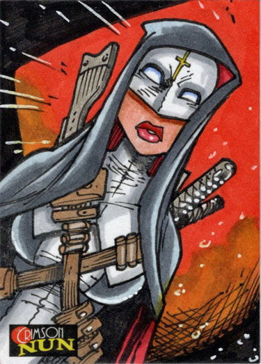 2022 5finity Ben Dunn's Crimson Nun Sketch Card Bill Maus
