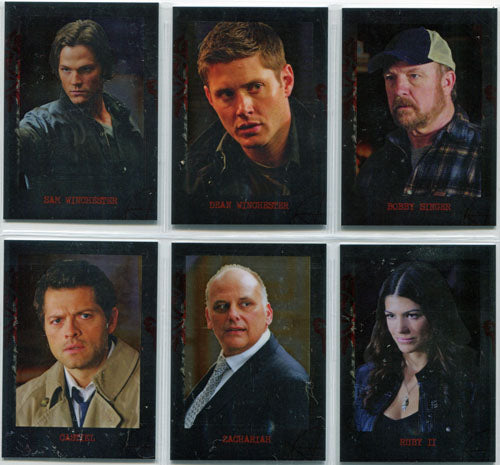 Supernatural Seasons 4 to 6 Character Bios Red Foil Parallel 6 Card Chase Set