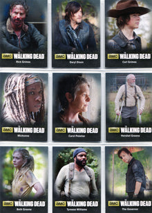 Walking Dead Season 4 Part 1 Character Bios Complete 9 Chase Card Set C01 to C09