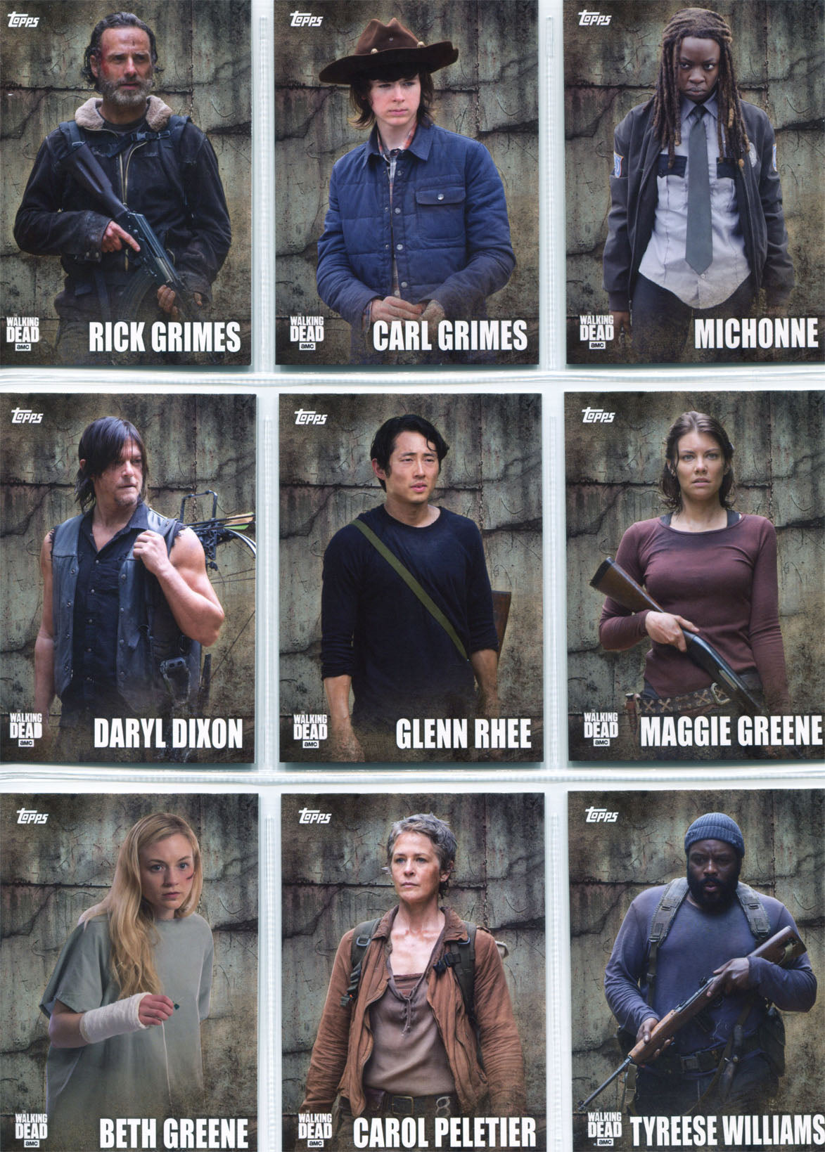 Walking Dead Season 5 Character Profile Complete 18 Chase Card Set C-1 to C-18