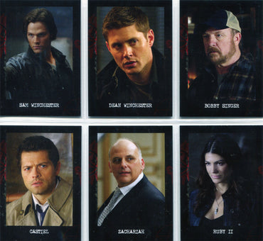 Supernatural Seasons 4 to 6 Character Bios Complete 6 Chase Card Set C1 to C6