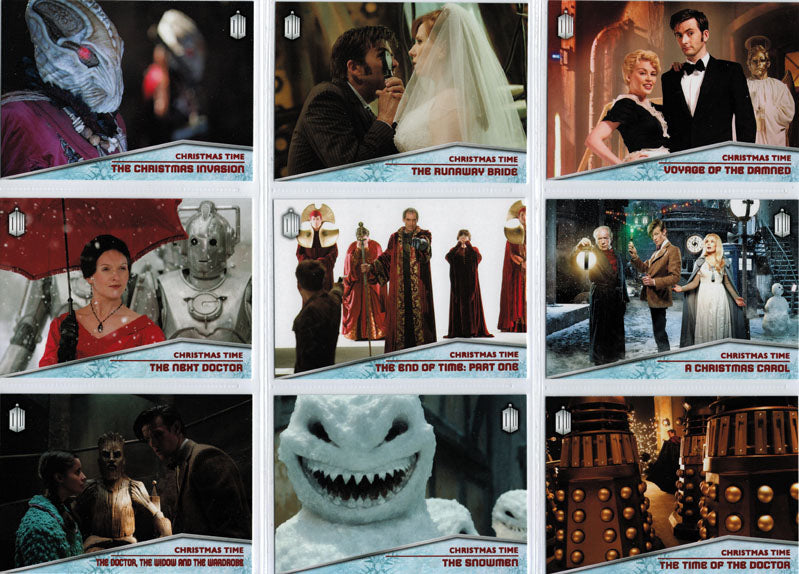 Doctor Who 2015 Christmas Time Complete 10 Card Chase Set