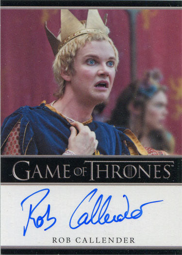 Game of Thrones Season 7 Autograph Card Rob Callender as Clarenzo