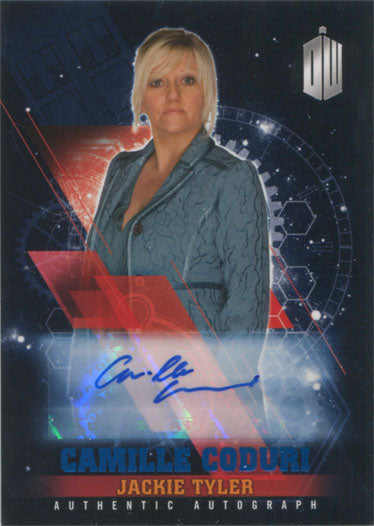 Doctor Who Timeless Autograph Card Camille Coduri as Jackie Tyler Blue #21/50