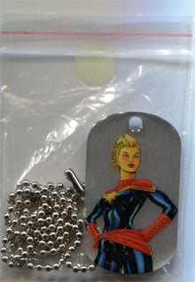 Marvel Dossier Dog Tags Chain Necklace Captain Marvel 18 of 55