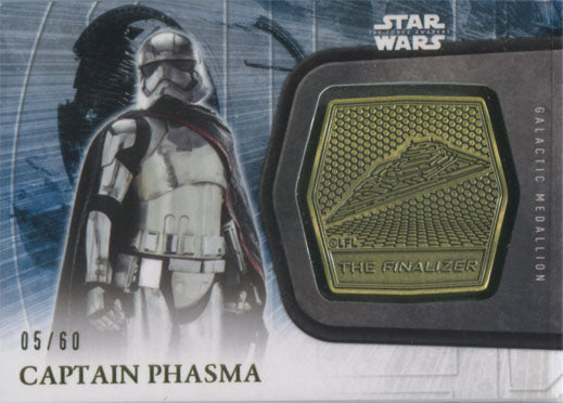 Star Wars the Force Awakens Series 2 Gold Medallion 3 Phasma Chase Card #5/60