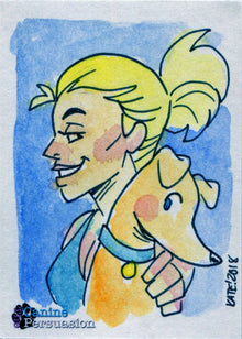 Canine Persuasion Sketch Card by Kate Carleton